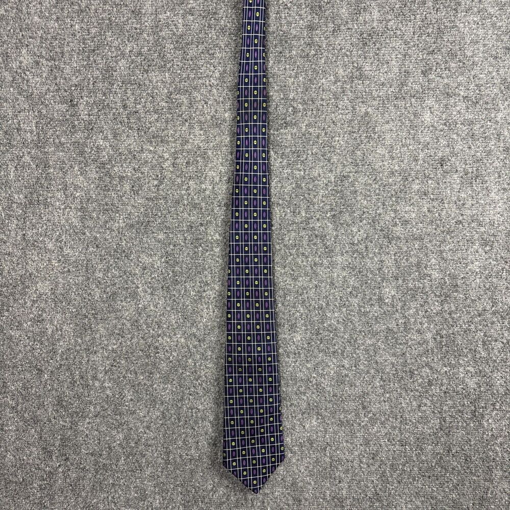 Turnbull Asser Mens Tie Blue Purplue Silk Hand Made England